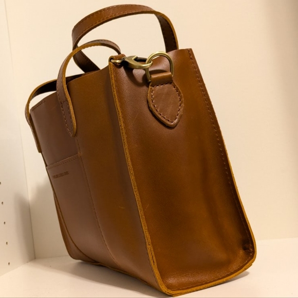 NWT Portland Leather Goods Lola Crossbody Tote - Honey - Picture 7 of 8